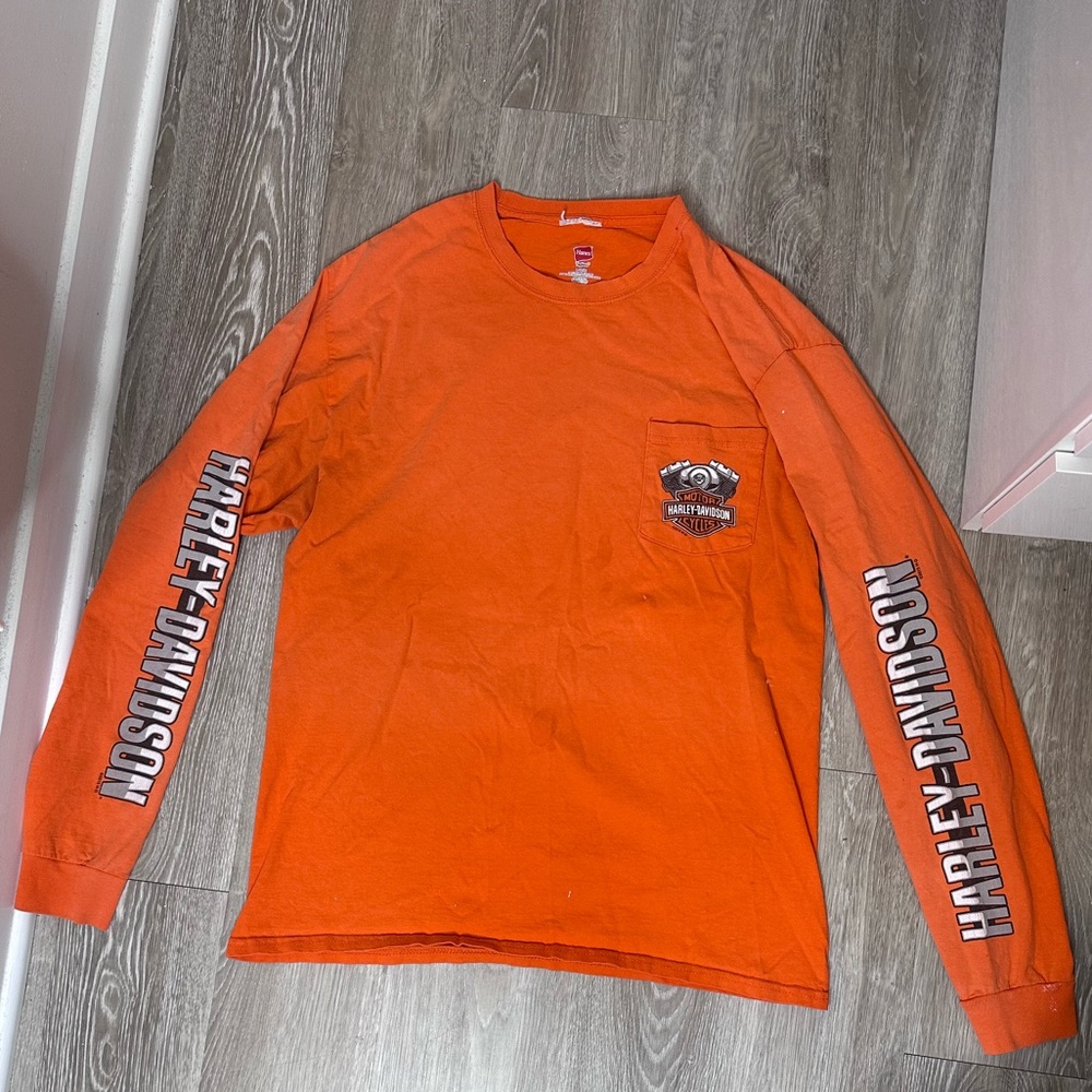 Harley-Davidson Bold Orange Long Sleeve Tee
